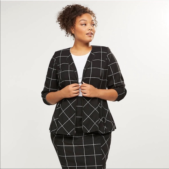 NWT LANE BRYANT Peplum Zip-Up Jacket - Size: 26 - Picture 3 of 3